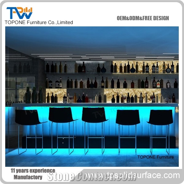 Factory Direct Best Price Artificial Marble Stone Night Clube Bar Counter Tops, Acrylic Solid Surface Interior Stone Bar Table Tops Design, Interior Stone Night Clube Bar Table Furniture