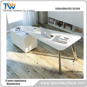Triangle White Artificial Marble Stone Home Computer Table Top Design, Interior Stone Acrylic Solid Surface Factory Price Home Computer Table Design, Interior Stone Home Computer Table Furniture