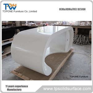 White Artificial Marble Stone Acrylic Solid Surface Executive Office Table Tops Design, Interior Stone Solid Surface Ceo Office Desk Tops Interior Stone Office Furniture Design