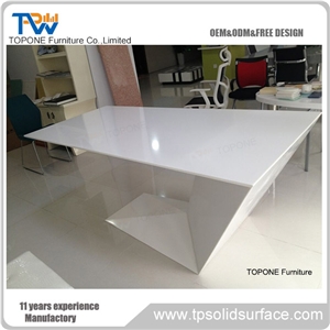 Z Shape Factory Direct Corian Acrylic Solid Surface Office Table Design, Interior Stone Acrylic Solid Surface Office Desk Top Design, Interior Stone Office Furniture for Sale