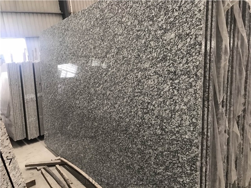 Seawave Flower, Ocean Wave Granite Tiles/Slabs,China Natural Stone G377, Spray White, Polished/Flamed/Sandblasted Surface, Wall Cladding, Floor Covering, Landscaping, Building Projects