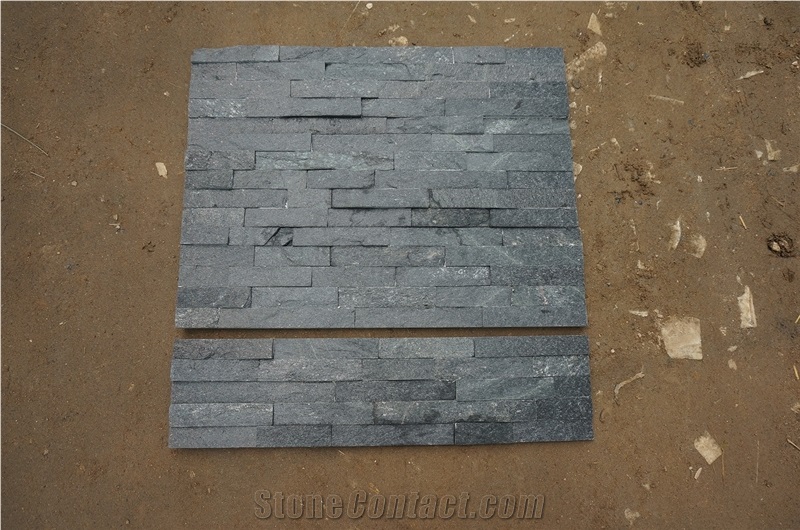 Black Quartzite(Gc-101) / 5 Rows/Culture Stone/Stone Veneer/Wall Stone/ Natural Quartzite