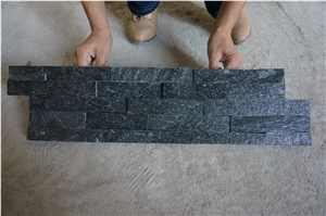 Black Quartzite (Gc-101-Z/S Shape) / 5 Rows/Culture Stone/Stone Veneer/Wall Stone/ Natural Quartzite