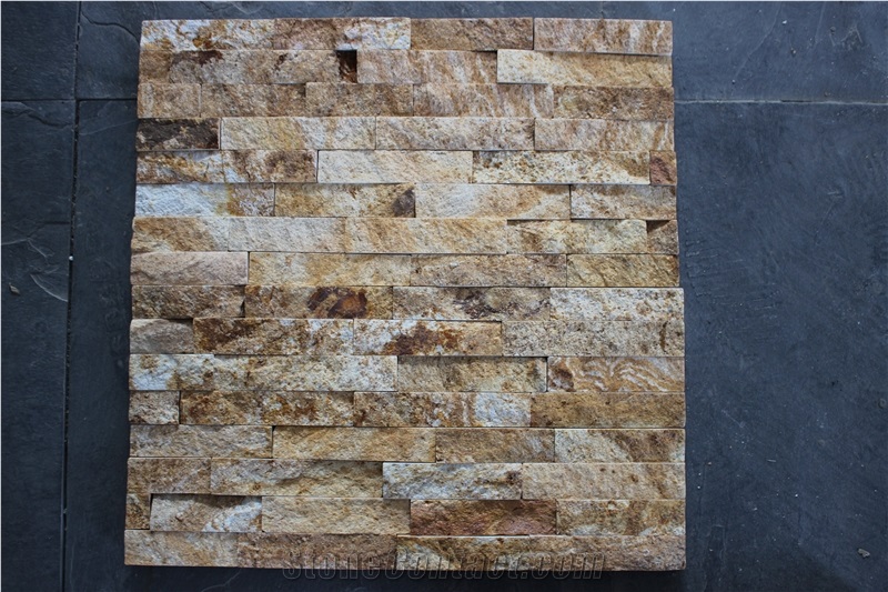 Gc-115 / 5 Rows Cultured Stone/Stone Veneer/Wall Stone/ Natural Quartzite
