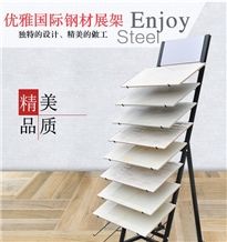 Ceramic Tile Display Frame Racks Stands Waterfall Style Conventional Display for Stone Marble Granite Quartz Slab Can Be Custom Showing Stone Materials