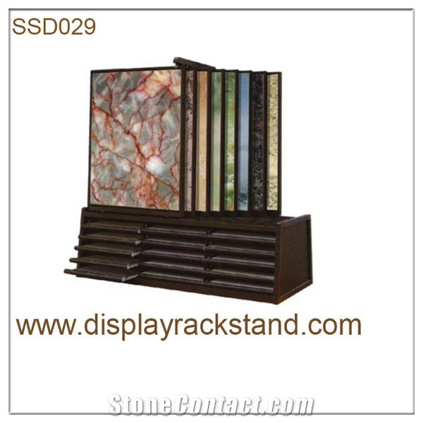 Custom Color Stone Stand Tile Racks Slab Limestone Granite Marble Limestone Basalt Quartz-Stone Alabaster Green-Marble Stand Alabaster Quartzite Black-Marble Mosaic Stone Sample Board