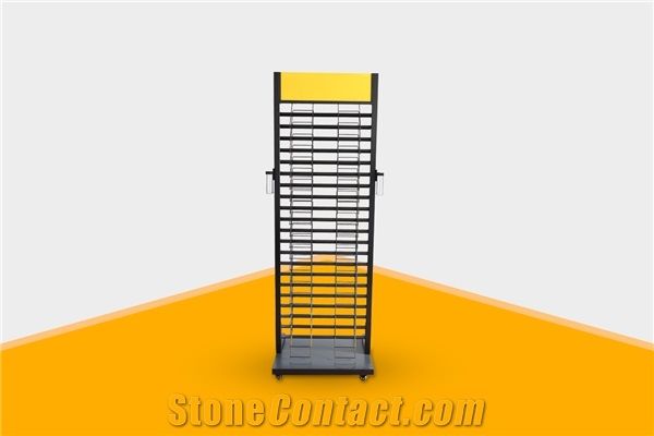 Mx052 Sliding Marble Granite Stone Display Rack for Exhibition Simple Type Stone Door Sample Tile Display Stand with Popular Price Plastic Ceramic Tile Sample Book Fashionable Stone Tile Display Stand