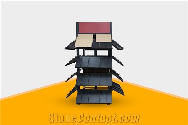 Mx052 Sliding Marble Granite Stone Display Rack for Exhibition Simple Type Stone Door Sample Tile Display Stand with Popular Price Plastic Ceramic Tile Sample Book Fashionable Stone Tile Display Stand