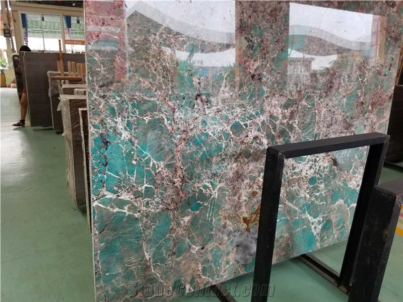 Amazon Green Granite Slabs/ Green Granite from Brazil/ Green Exotic Green Granite/ Amazon Green Slabs for Countertops, Wall Tiles, Flooring Tiles