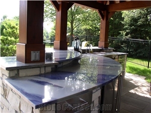 Azul Imperial Quartzite Kitchen Countertop