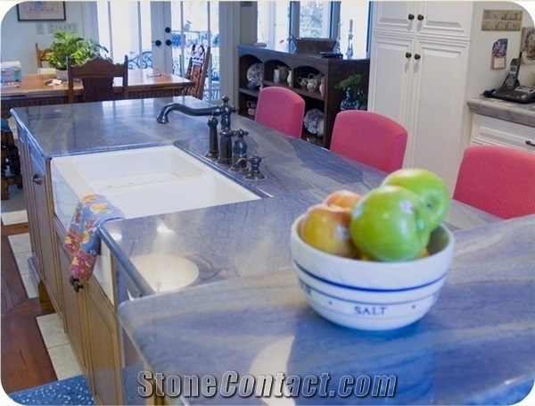 Azul Macaubas Quartzite Kitchen Countertops Kitchen Work Top