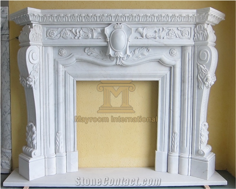 Chinese White Jade, Chinese White Marble, Chinese Pure White Fireplace for Home Decoration