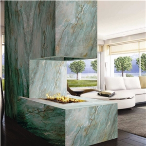 Gaya Quartzite Slabs, Polished Quartzite Floor Tiles, Wall Tiles, Brazil Green Quartzite, Gaya Green Slabs for Projects and Countertops