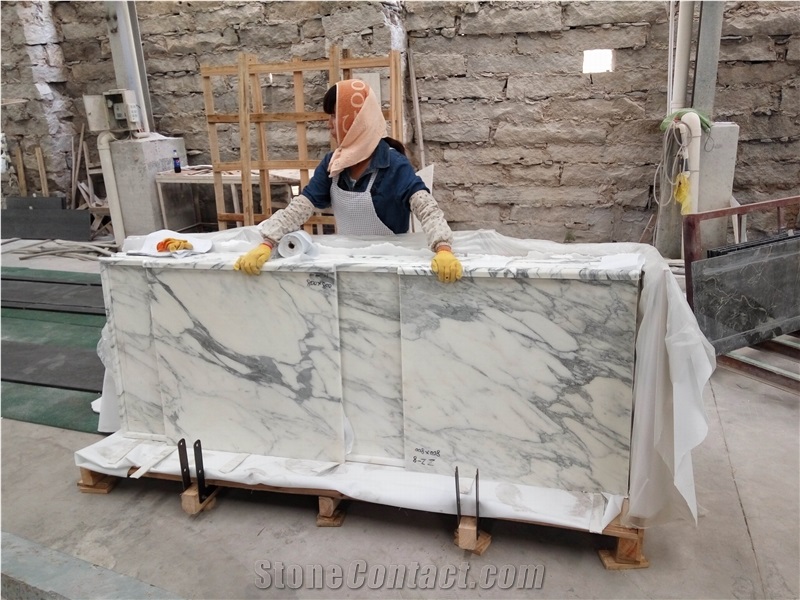 Own Factory Good Price Arabescato Marble, White Marble Kitchen Countertops/Bench Tops/Bar Top/Worktops/Island Tops/Desk Tops