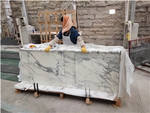 Own Factory Good Price Arabescato Marble, White Marble Kitchen Countertops/Bench Tops/Bar Top/Worktops/Island Tops/Desk Tops