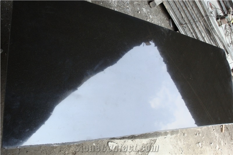 Own Factory Good Price Mongolia Black Granite,Pure Black Granite, Countertops for Project