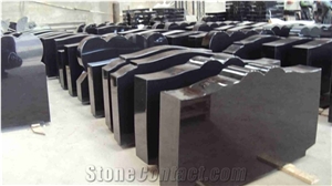 Shanxi Black Granite Tombstone & Monument,Western Style Granite Straight Carving Polished Tombstones Headstones Competitive Prices, China Absolute Black American Style Polished Monument & Tombstone