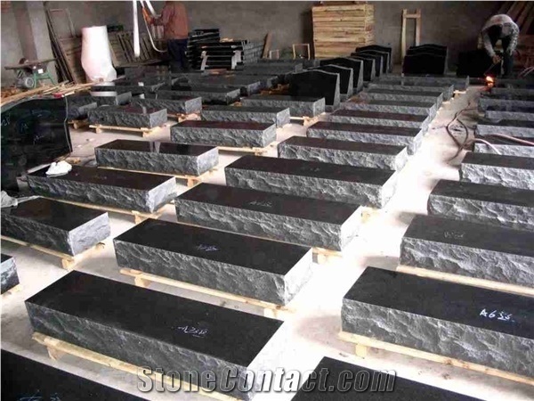 Shanxi Black Granite Tombstone & Monument,Western Style Granite Straight Carving Polished Tombstones Headstones Competitive Prices, China Absolute Black American Style Polished Monument & Tombstone