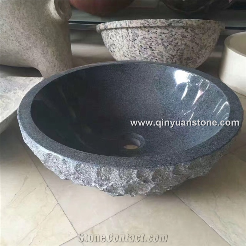 G654 Pangdang Dark Granite Sinks Vanity Sinks Natural Stone Basins Home Decor