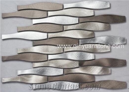 Metal Mosaic Tiles Wall Mounted Tiles Alumnium Mosaic Tiles