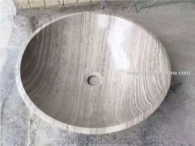 Wooden Grey Marble Sinks Home Decor Bathroom Sinks Farm Sinks Round Bowl