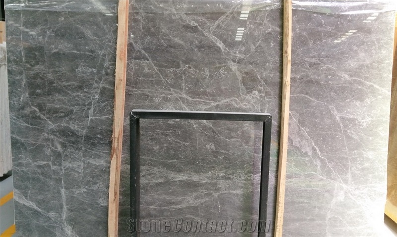 Chinese Polished Grey Silver Mink Marble Slabs & Tiles