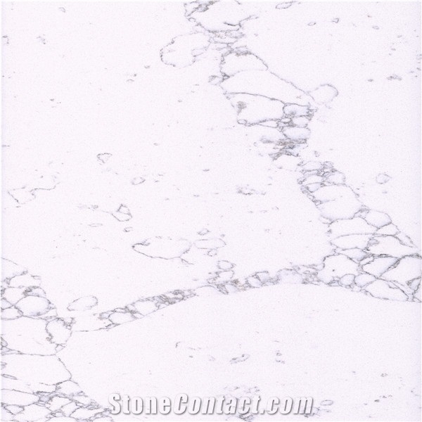 Calacatta Nuvo Marble Ot 0104 Look Quartz Stone Slab for Kitchen Top and Vanity