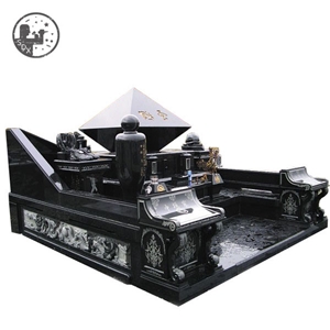 China Absolute Black American Western Style Polished Shanxi Black Granite Monument & Tombstone Straight Carving Polished Tombstones Headstones Competitive Prices