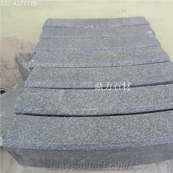 Kerbstone G343 Grey Granite Shandong Granite Kerbstones Lowest Price Granite Curbstone Flamed Polished G343 Grey Granite Kerbs