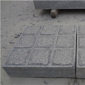 Shandong Grey Granite G343 Grooved Flamed Pavers Sesame Grey Road Stone Walkway Pavers Garden Stepping Pavements