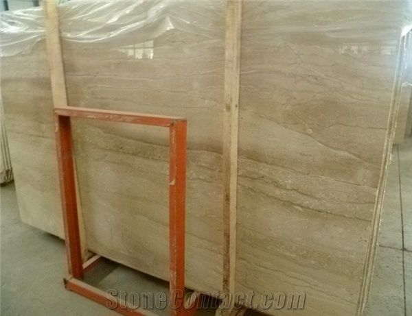 Cupertino Cream Colored Beige Polished Natural Marble Slab