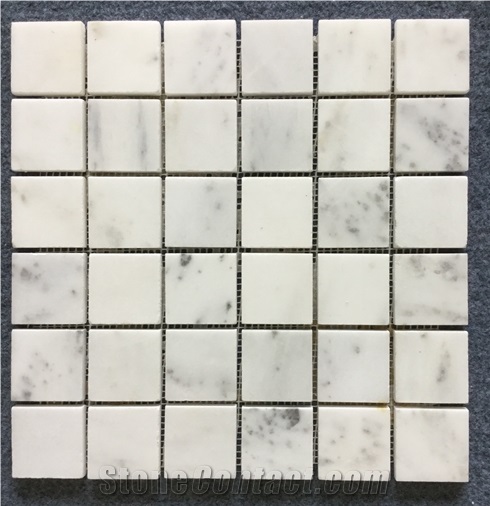 East White Marble Mosaics for Floor Covering, Polished, Honed