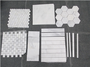 Luxury East White Marble Mosaics For Bathroom Mosaic Tiles