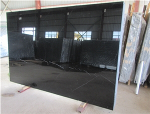 Natural Black Marquina Marble Polished Slabs Cladding Tiles