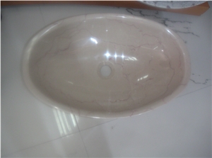 Red Cream Marble Suit for Bathroom Sinks, Vessel Sinks, Wash Bowls, Wash Basins, Oval Basins, Oval Sinks