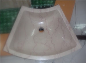 Red Cream Marble Suit for Bathroom Sinks, Vessel Sinks, Wash Bowls, Wash Basins, Oval Basins, Oval Sinks