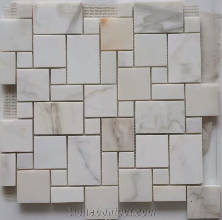 Carrara White, Calacatta Gold,Thassos White,China Marble,Marble Mosaic , Brick Mosaic ,Wall Mosaic , Floor Mosaic