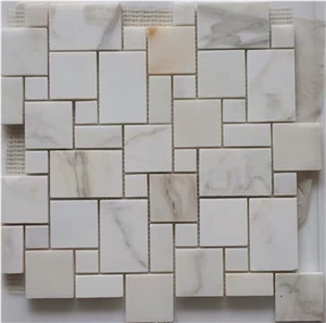 Carrara White, Calacatta Gold,Thassos White,China Marble,Marble Mosaic , Brick Mosaic ,Wall Mosaic , Floor Mosaic