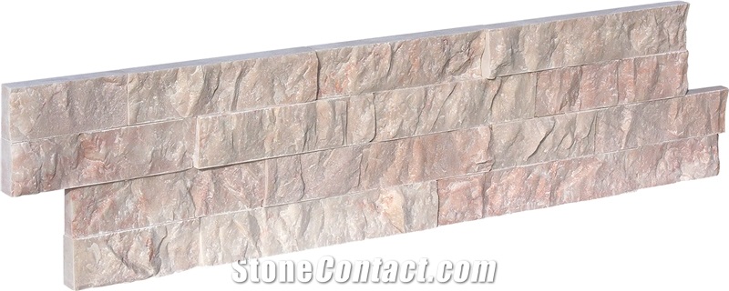 China Cream Rose ,China Pink Marble Splitted Culture Stone,Ledge Stone ,Wall Cladding Panel,Stacked Stone Veneer( Corner Stone ,Brick Stacked Stone),Exposed Wall Stone