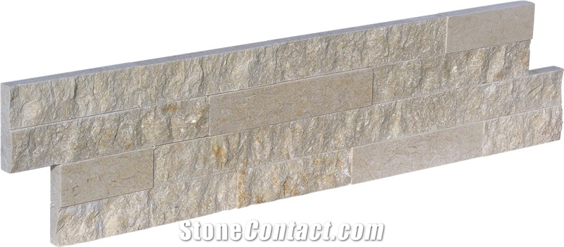 Egypt Sahama Beige , Beige Marble Polished & Splitted Culture Stone,Ledge Stone ,Wall Cladding Panel,Stacked Stone Veneer( Corner Stone ,Brick Stacked Stone),Exposed Wall Stone