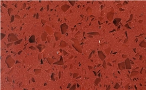 Sparkle Red Quartz Stone for Kitchen Countertops , Counter Tops Price, Artificial Stone,Crystal Quartz Slab