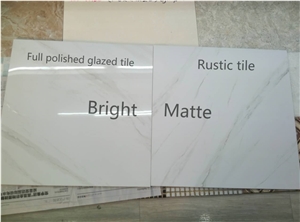 Building Material White Marble Look Glazed Porcelain Tile