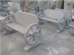 Stone Chair, White Granite Sculpture & Statue