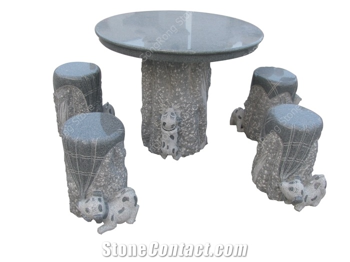 Stone Table and Stone Chairs