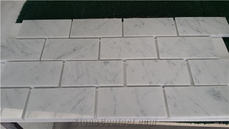 Carrara White Marble Tiles 3”*6"*3/8"