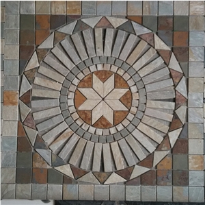 Feature Mosaic Natural Stones for Floor Medallions