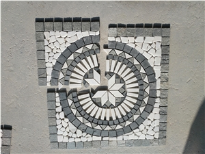Mosaic Flat Stones Tiles in Different Pattern Mosaic Medallions