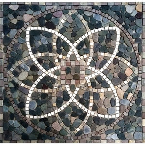 Pebble Mosaic Medallion- Mosaic Pattern for Floor