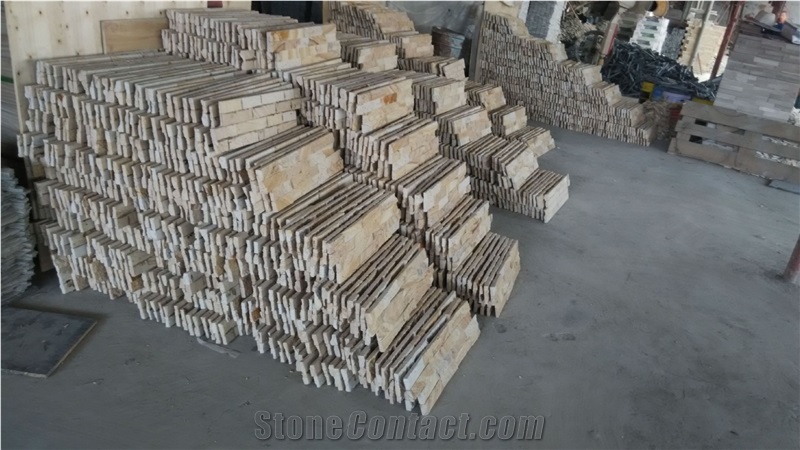 Sandstone Crude Stacked Stone Wall Cladding for Exterior