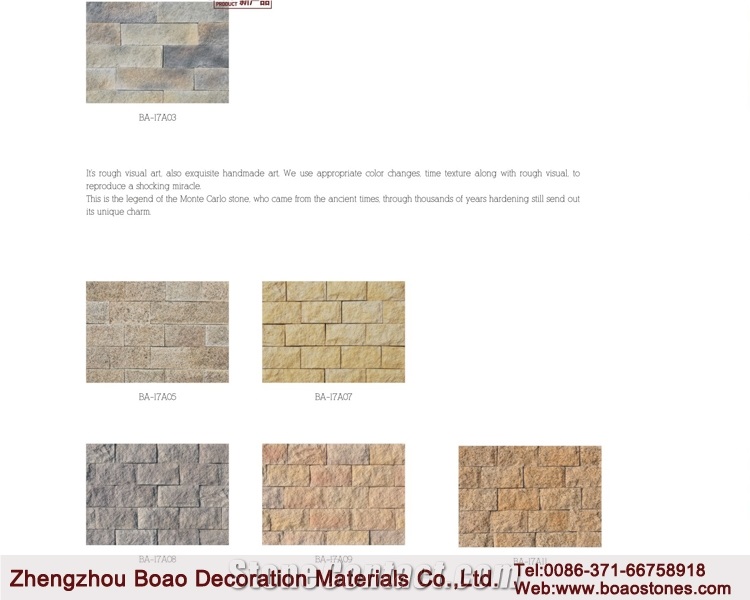 Artificial Faux Fake Stone Wall Facade Fireplace Stone Panel